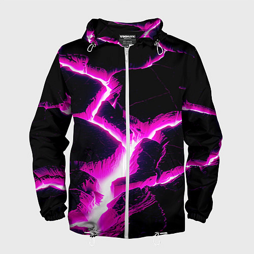 Мужская ветровка Color pink black / 3D-Белый – фото 1