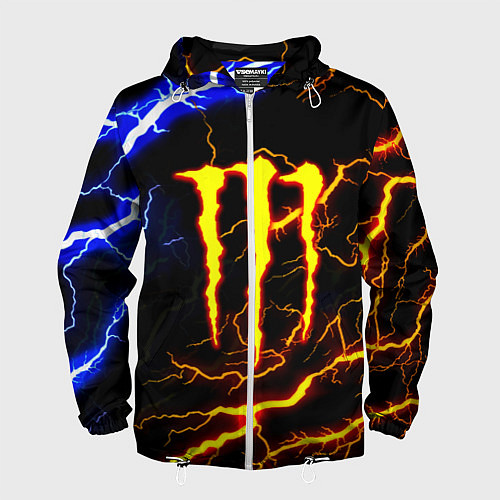 Мужская ветровка Monster energy шторм / 3D-Белый – фото 1