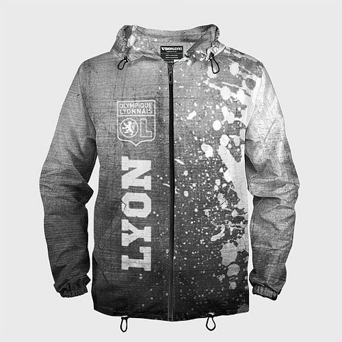 Мужская ветровка Lyon - grey gradient по-вертикали / 3D-Черный – фото 1