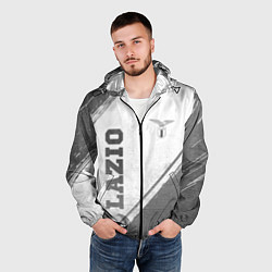 Ветровка с капюшоном мужская Lazio - white gradient вертикально, цвет: 3D-черный — фото 2