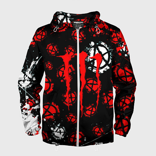 Мужская ветровка Monster energy anarhy / 3D-Белый – фото 1