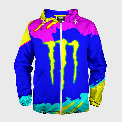 Мужская ветровка Monster energy краски цветные / 3D-Белый – фото 1