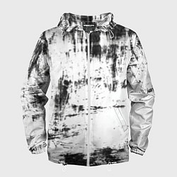 Ветровка с капюшоном мужская Color black and white, цвет: 3D-белый