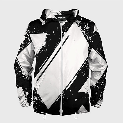 Мужская ветровка Color black white / 3D-Белый – фото 1