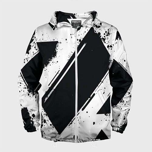 Мужская ветровка Color black white / 3D-Белый – фото 1