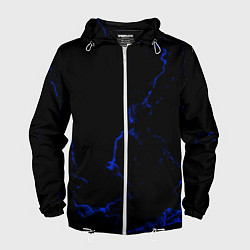 Ветровка с капюшоном мужская Color black blue, цвет: 3D-белый
