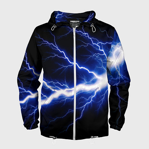 Мужская ветровка Lightning blue / 3D-Белый – фото 1