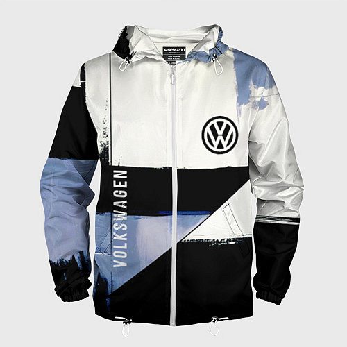Мужская ветровка Volkswagen логотип / 3D-Белый – фото 1
