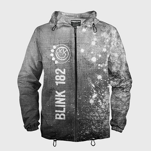 Мужская ветровка Blink 182 - grey gradient по-вертикали / 3D-Черный – фото 1