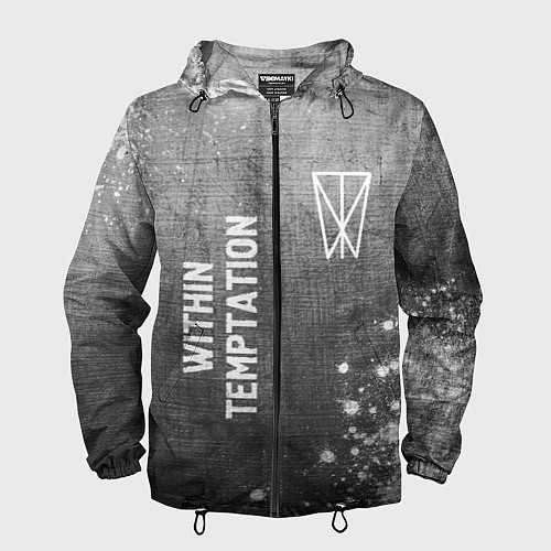 Мужская ветровка Within Temptation - grey gradient вертикально / 3D-Черный – фото 1