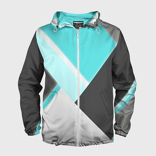 Мужская ветровка Color black blue / 3D-Белый – фото 1