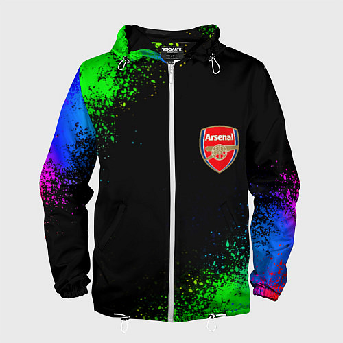 Мужская ветровка Arsenal неоновые краски / 3D-Белый – фото 1