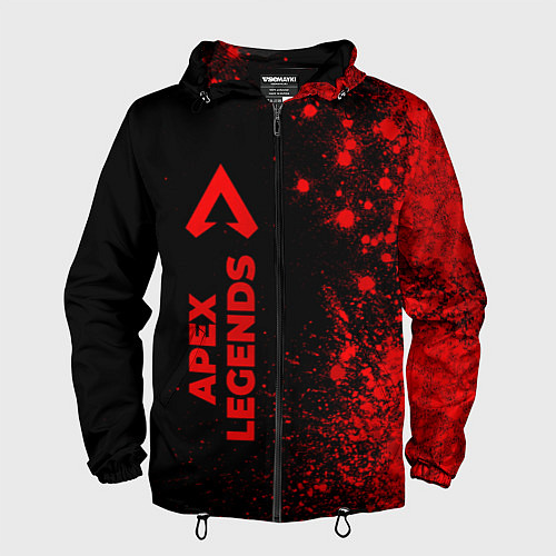 Мужская ветровка Apex Legends - red gradient по-вертикали / 3D-Черный – фото 1