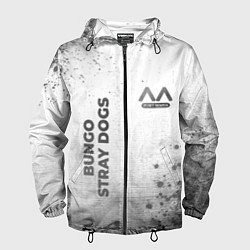 Ветровка с капюшоном мужская Bungo Stray Dogs - white gradient вертикально, цвет: 3D-черный