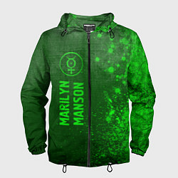 Мужская ветровка Marilyn Manson - green gradient по-вертикали
