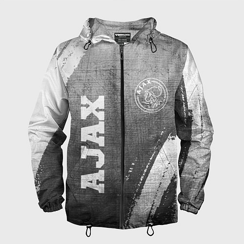 Мужская ветровка Ajax - grey gradient вертикально / 3D-Черный – фото 1
