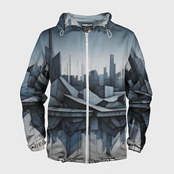 Мужская ветровка Небоскребы и скалы