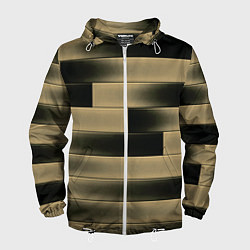 Ветровка с капюшоном мужская Color yellow square, цвет: 3D-белый