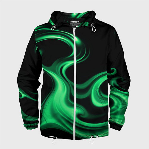 Мужская ветровка Color green smoke / 3D-Белый – фото 1