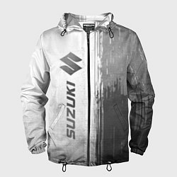 Мужская ветровка Suzuki - white gradient по-вертикали