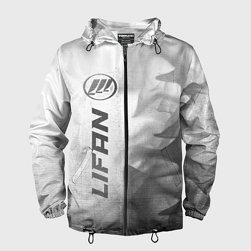 Мужская ветровка Lifan - white gradient по-вертикали / 3D-Черный – фото 1