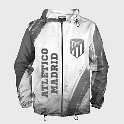 Ветровка с капюшоном мужская Atletico Madrid - white gradient вертикально, цвет: 3D-черный