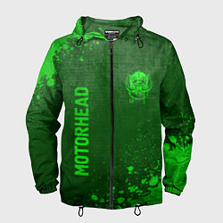Мужская ветровка Motorhead - green gradient вертикально
