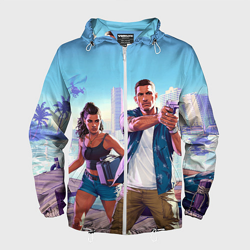 Мужская ветровка GTA 6 главные герои / 3D-Белый – фото 1