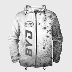 Ветровка с капюшоном мужская BYD - white gradient по-вертикали, цвет: 3D-черный