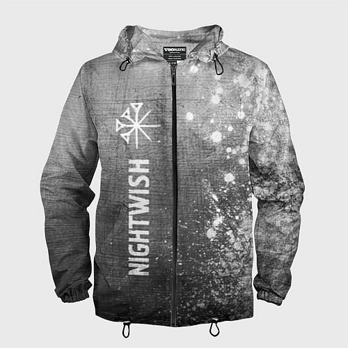 Мужская ветровка Nightwish - grey gradient по-вертикали / 3D-Черный – фото 1