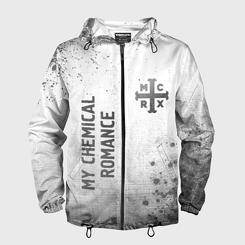 Мужская ветровка My Chemical Romance - white gradient вертикально / 3D-Черный – фото 1
