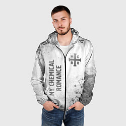 Ветровка с капюшоном мужская My Chemical Romance - white gradient вертикально, цвет: 3D-черный — фото 2