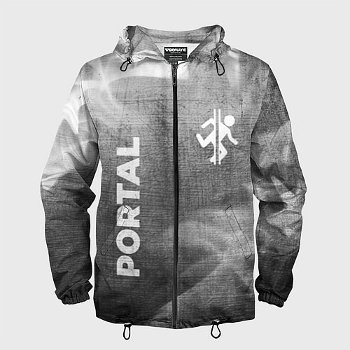 Мужская ветровка Portal - grey gradient вертикально / 3D-Черный – фото 1