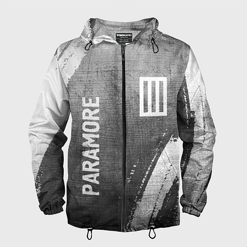 Мужская ветровка Paramore - grey gradient вертикально / 3D-Черный – фото 1