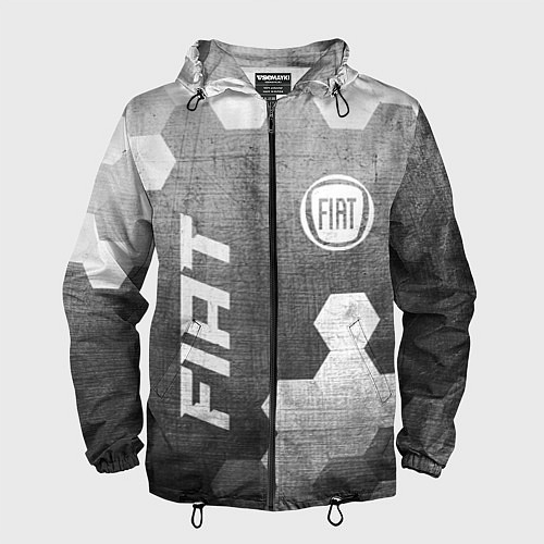 Мужская ветровка Fiat - grey gradient вертикально / 3D-Черный – фото 1