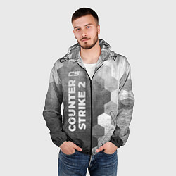 Ветровка с капюшоном мужская Counter Strike 2 - grey gradient по-вертикали, цвет: 3D-черный — фото 2