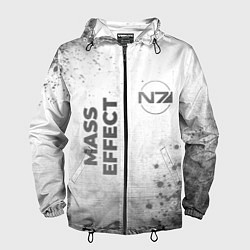 Ветровка с капюшоном мужская Mass Effect - white gradient вертикально, цвет: 3D-черный