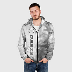 Ветровка с капюшоном мужская Exeed - white gradient по-вертикали, цвет: 3D-черный — фото 2