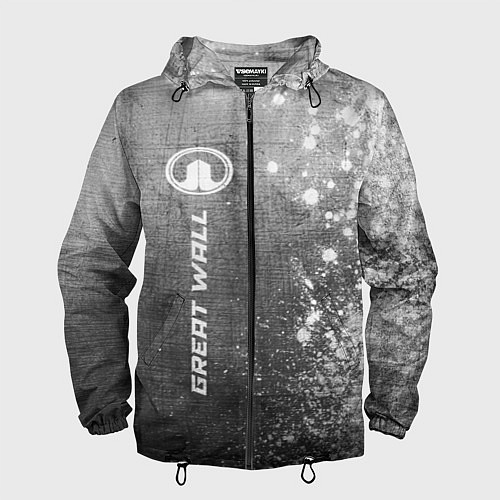 Мужская ветровка Great Wall - grey gradient по-вертикали / 3D-Черный – фото 1