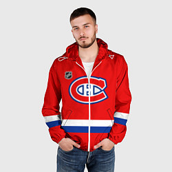 Ветровка с капюшоном мужская Монреаль Канадиенс хоккей, цвет: 3D-белый — фото 2