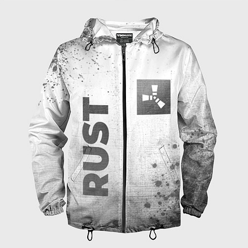 Мужская ветровка Rust - white gradient вертикально / 3D-Черный – фото 1