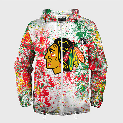 Мужская ветровка Chicago Blackhawks NHL white / 3D-Белый – фото 1