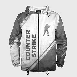 Мужская ветровка Counter Strike - white gradient вертикально