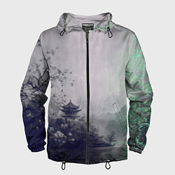 Мужская ветровка Рыбацкий домик на берегу озера