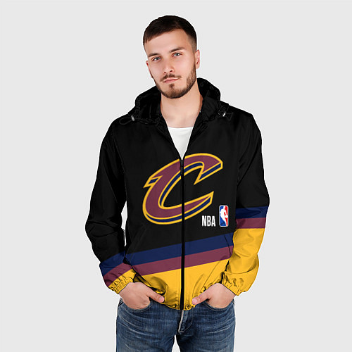 Мужская ветровка Cleveland Cavaliers NBA basketball / 3D-Черный – фото 3