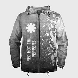 Ветровка с капюшоном мужская Red Hot Chili Peppers - grey gradient по-вертикали, цвет: 3D-черный