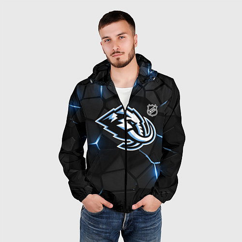 Мужская ветровка Юта Маммот - НХЛ хоккей / 3D-Черный – фото 3