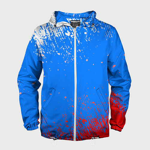 Мужская ветровка Патриот - флаг / 3D-Белый – фото 1