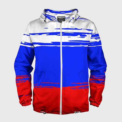 Мужская ветровка Патриот - флаг / 3D-Белый – фото 1