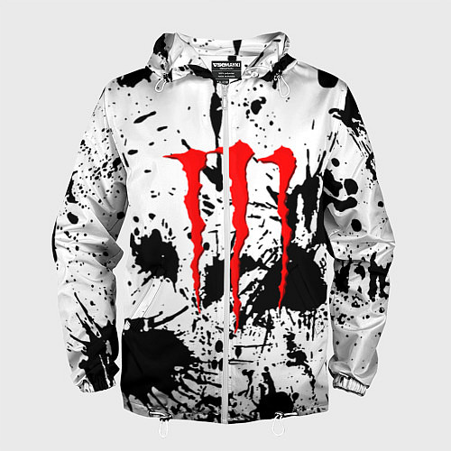 Мужская ветровка Monster energy краски / 3D-Белый – фото 1
